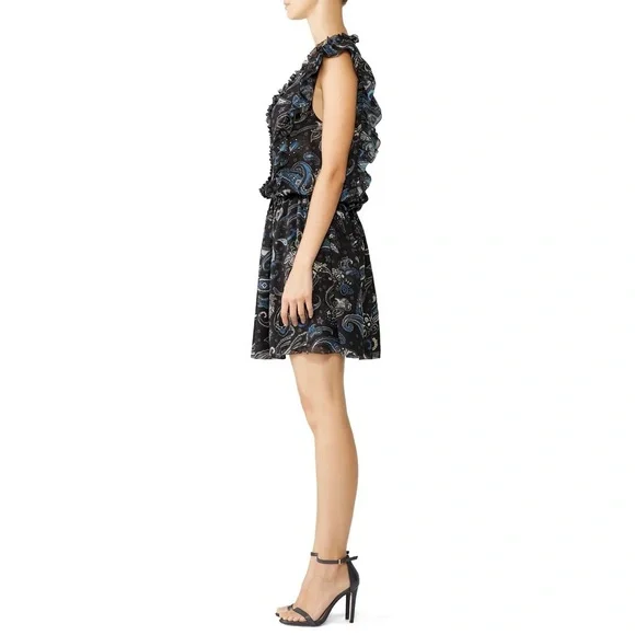 Zadig & Voltaire Rimana Paisley Mini Dress Sz S - Picture 3 of 10